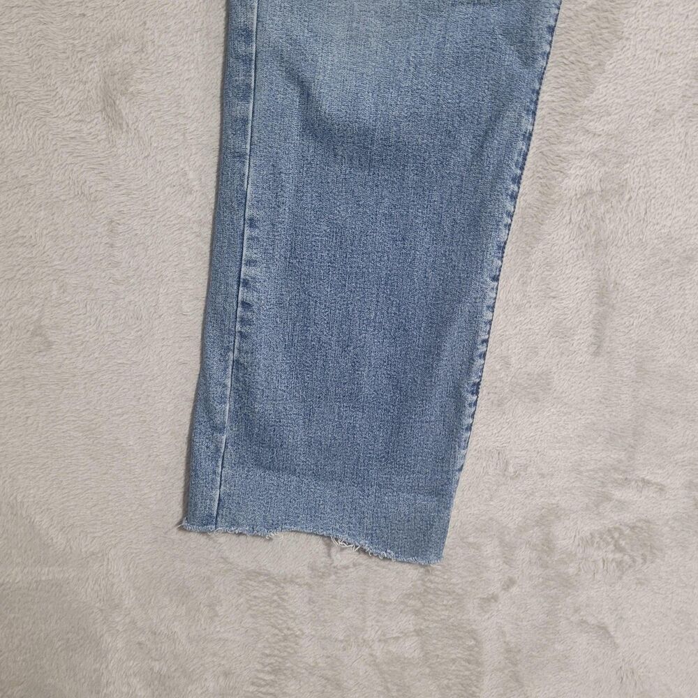 Lauren Ralph Lauren Straight Jeans Womens 14 Blue Light Wash Raw Hem Stretch - Picture 3 of 12